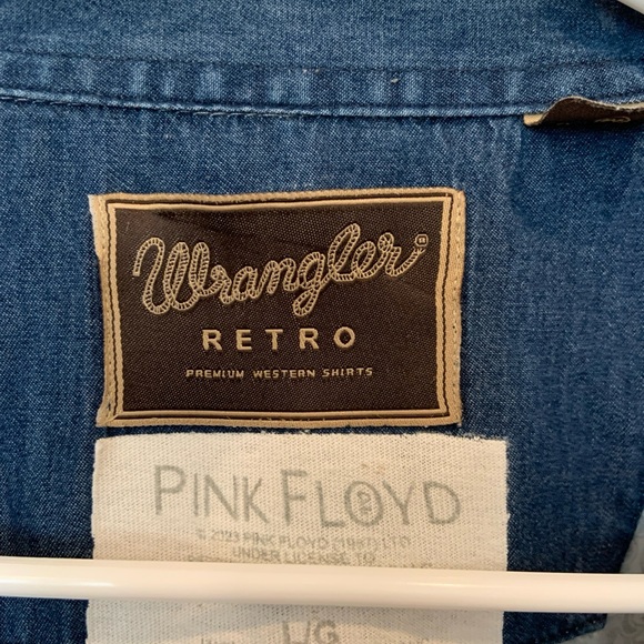 Mens Custom Pink Floyd Western Pearl Snap Band Shirt Sz M - Picture 4 of 9